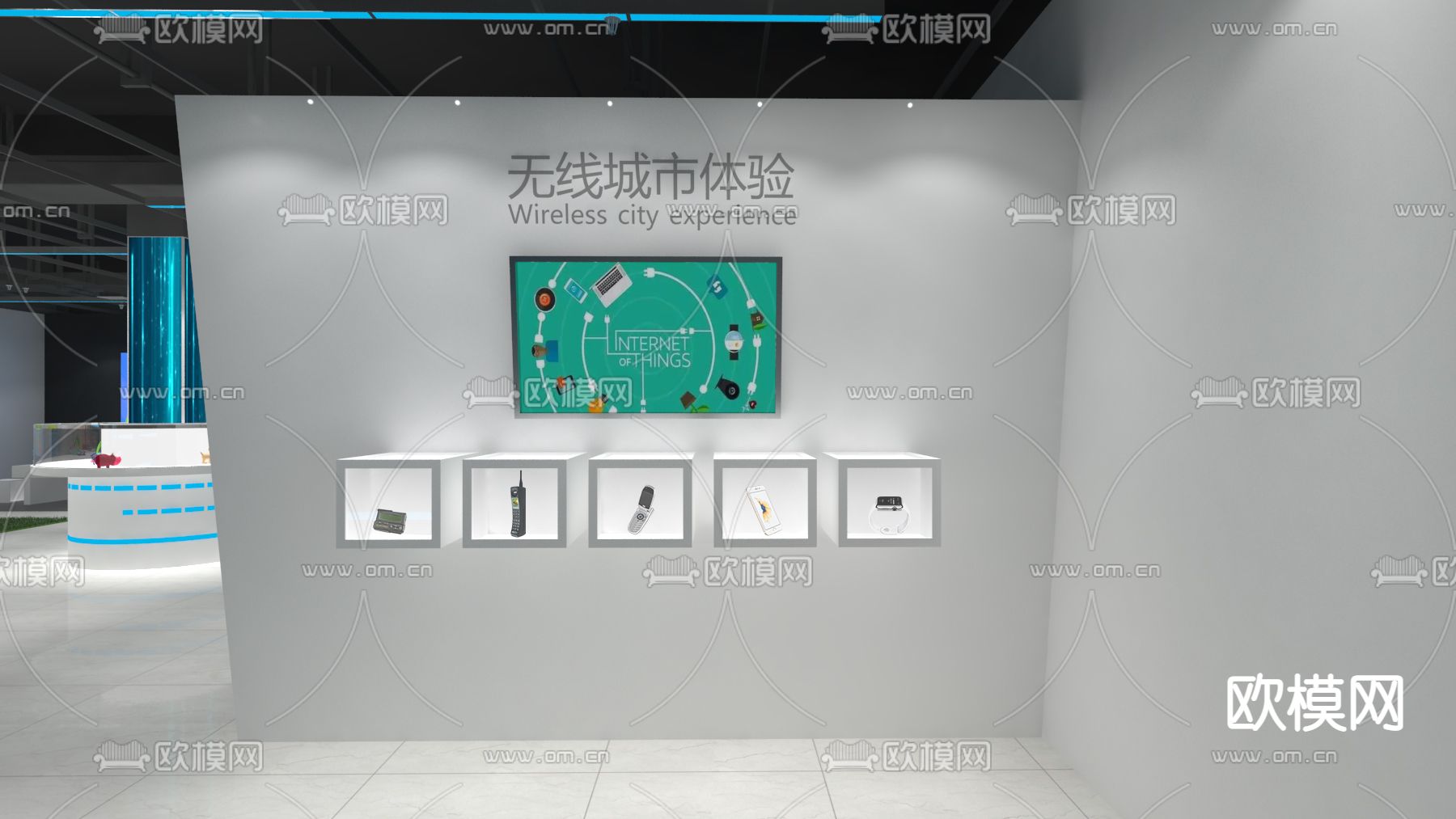 多媒体展厅免费3d模型下载（渲染图6）