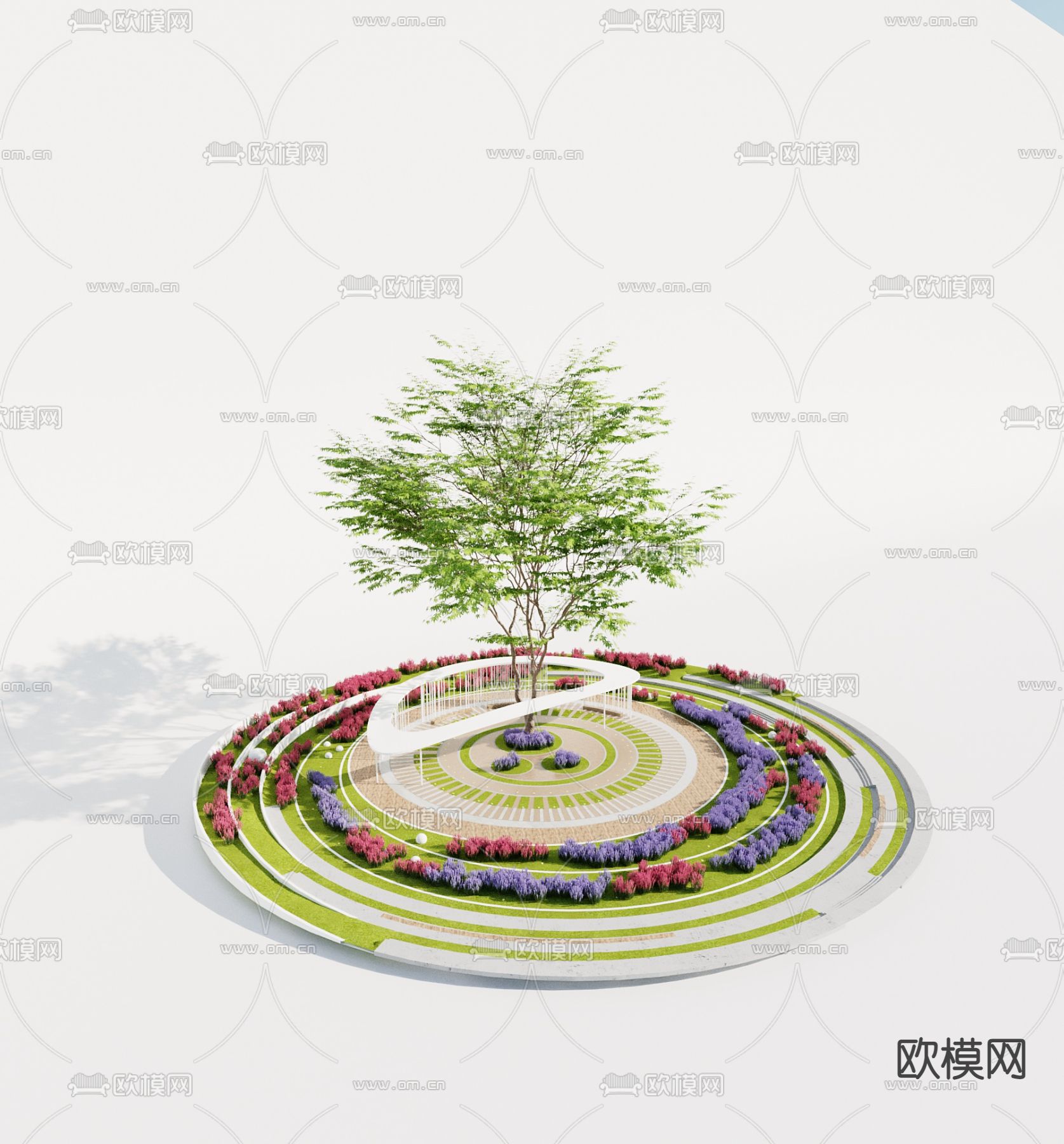 树池景观小品3d模型下载