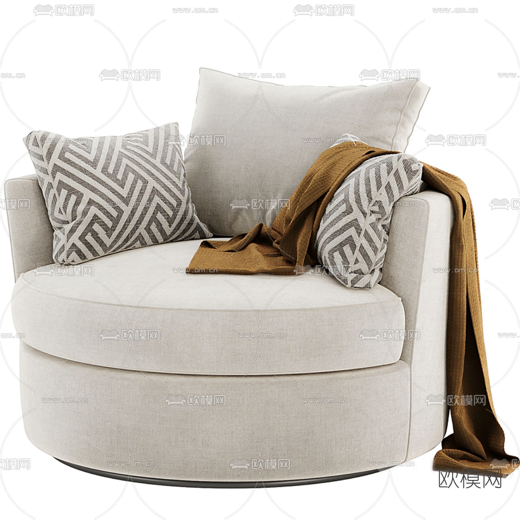 现代单人沙发3d模型下载