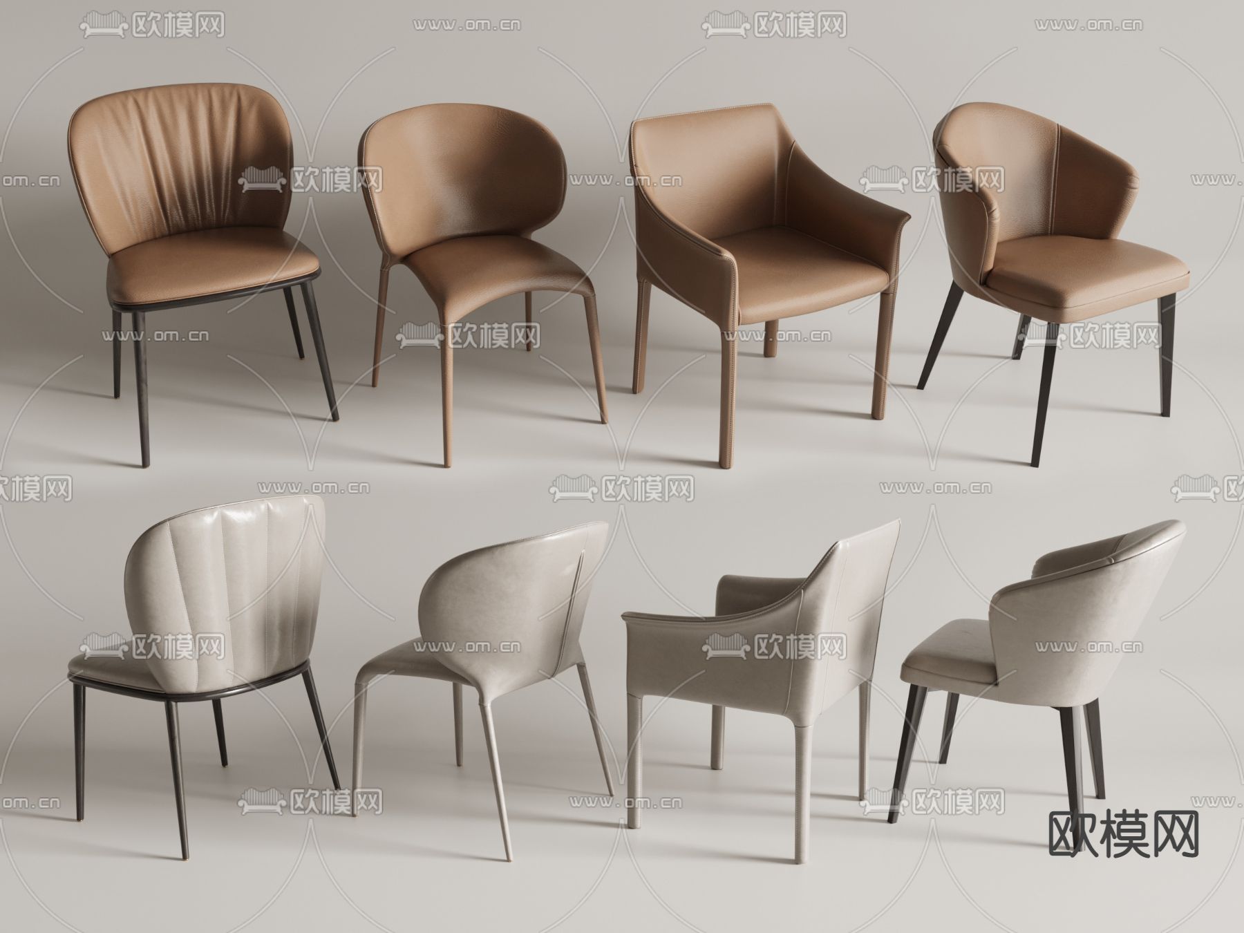 现代单椅 餐椅子3d模型下载