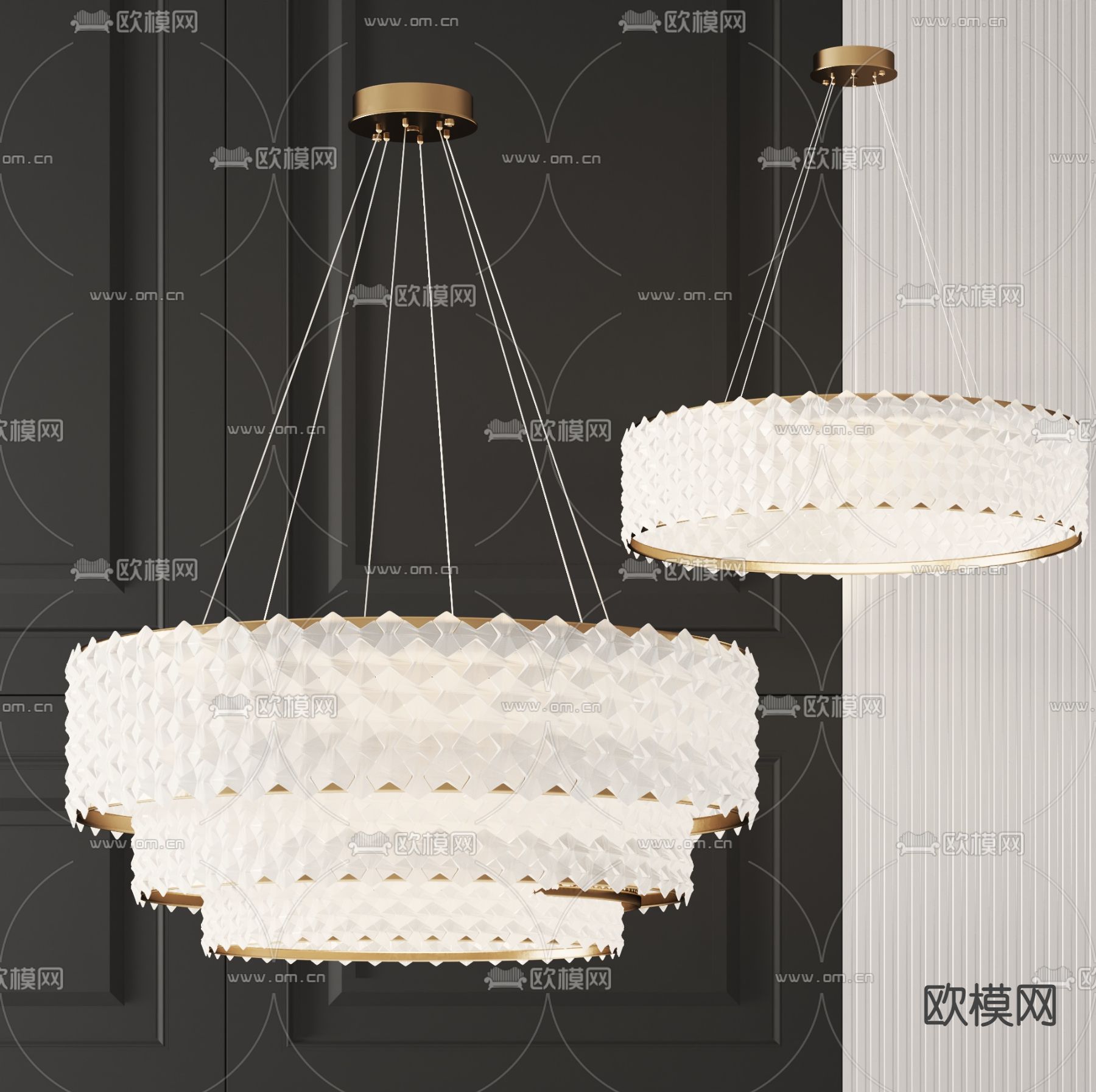 多层吊灯 水晶吊灯3d模型下载