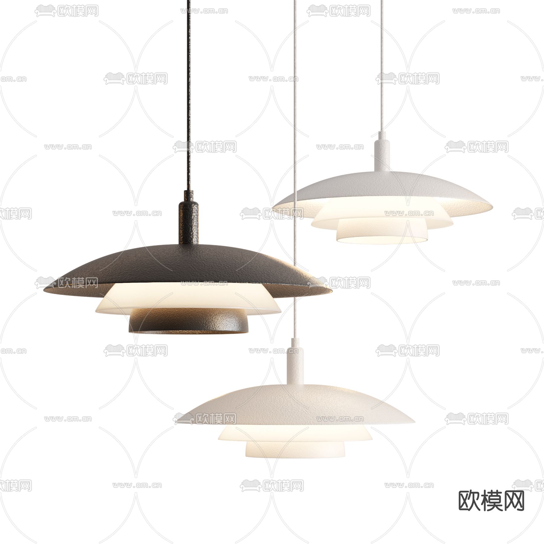 现代小吊灯3d模型下载（渲染图1）