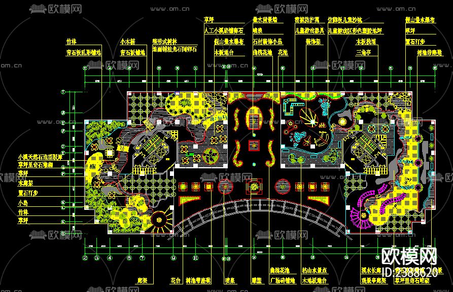 屋顶花园CAD施工图下载