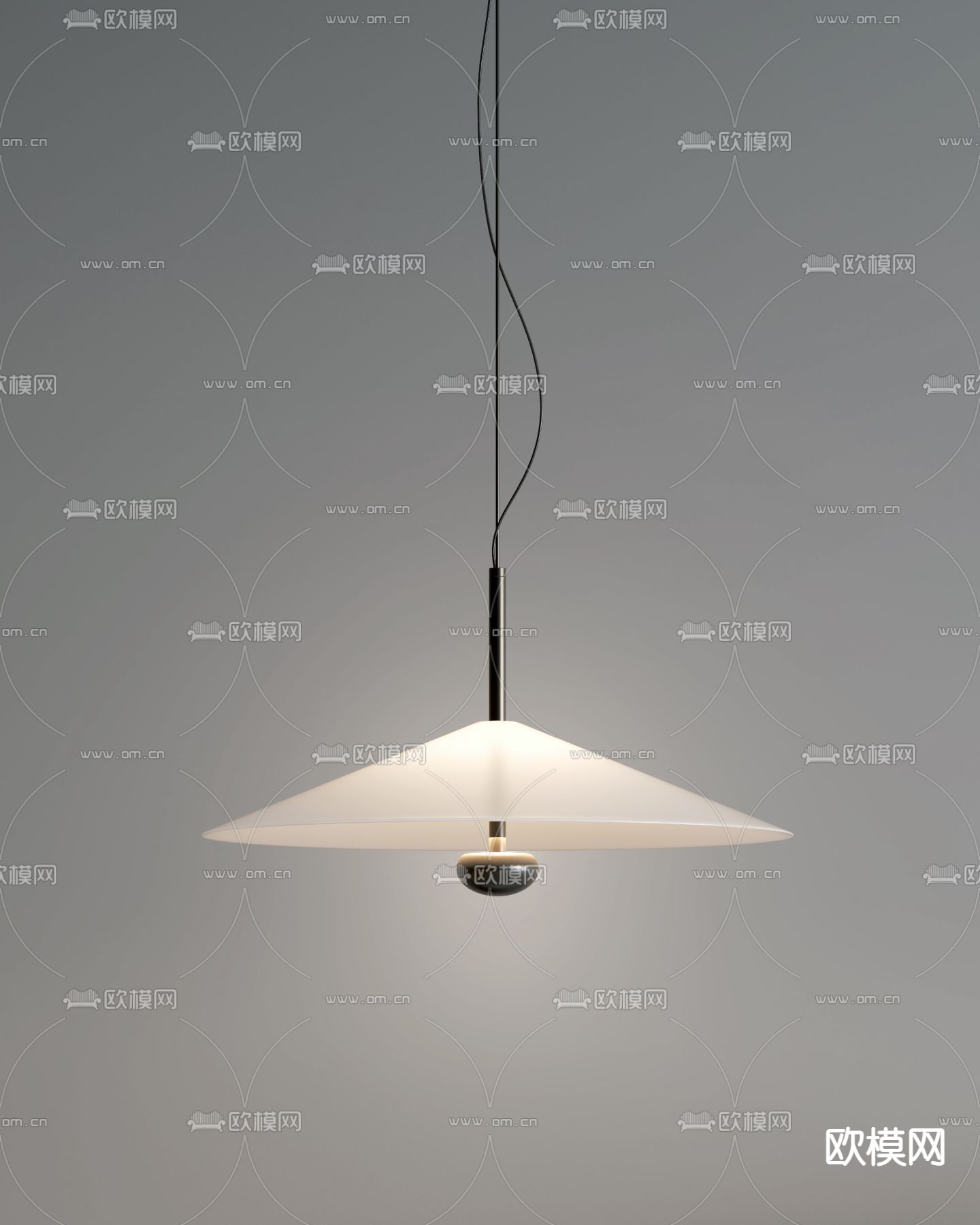 Leibal伞状吊灯3d模型下载