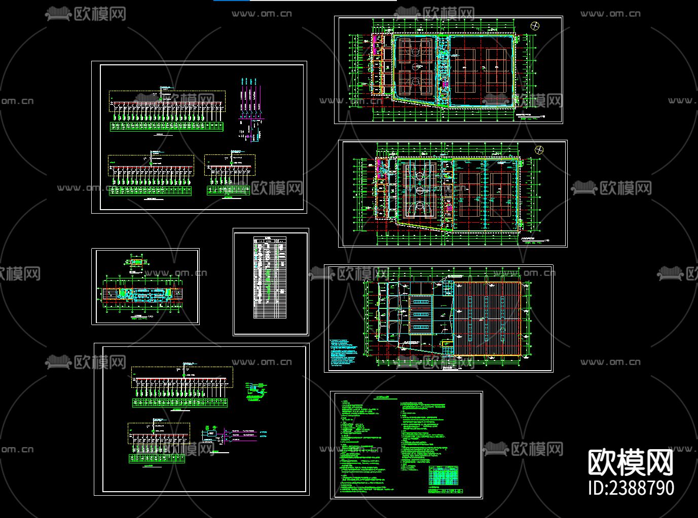 市老年活动中心体育馆CAD施工图下载（渲染图3）