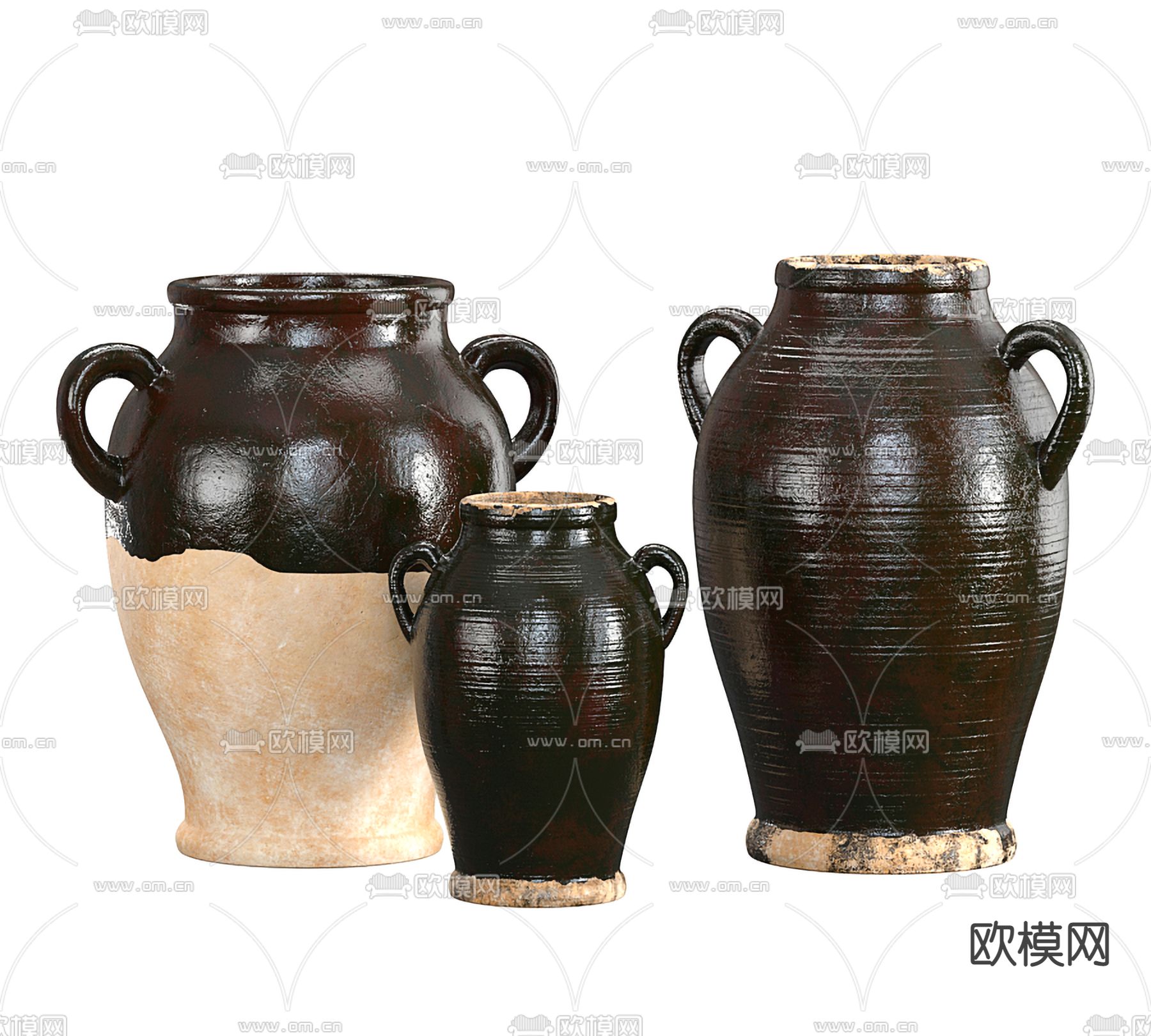 ZARA HOME 陶罐器皿摆件3d模型下载