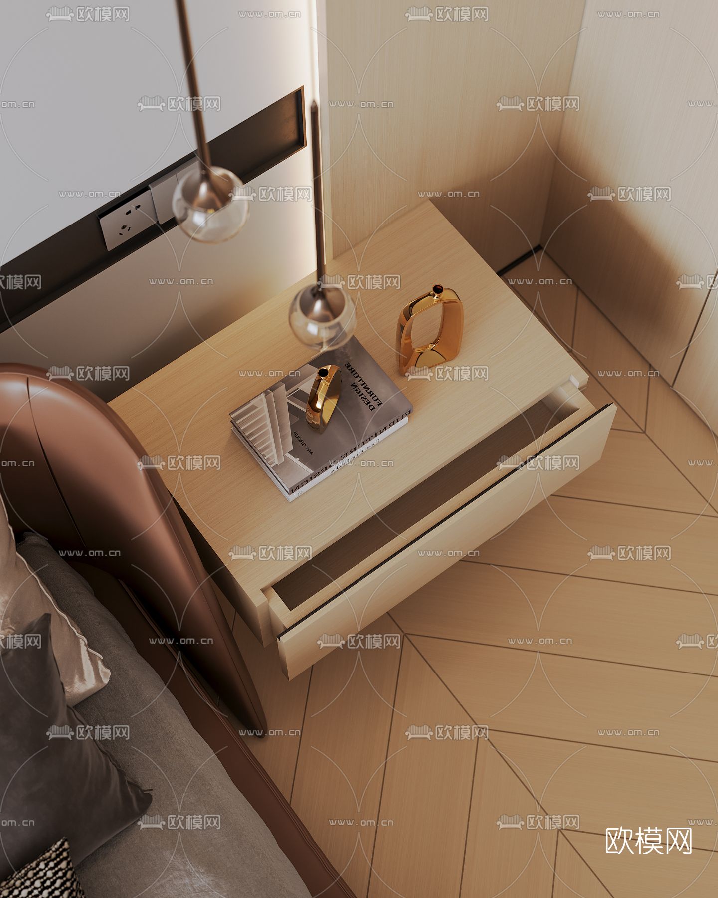 现代卧室3d模型