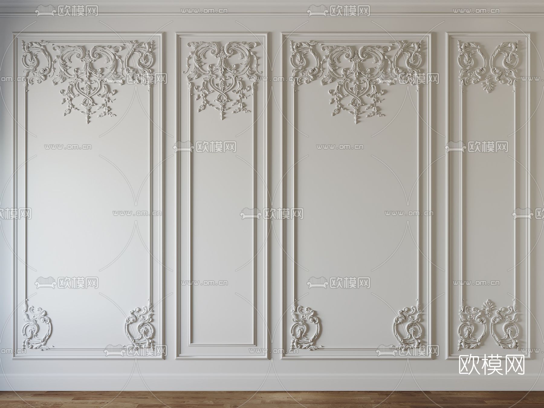 简欧石膏线条3d模型下载