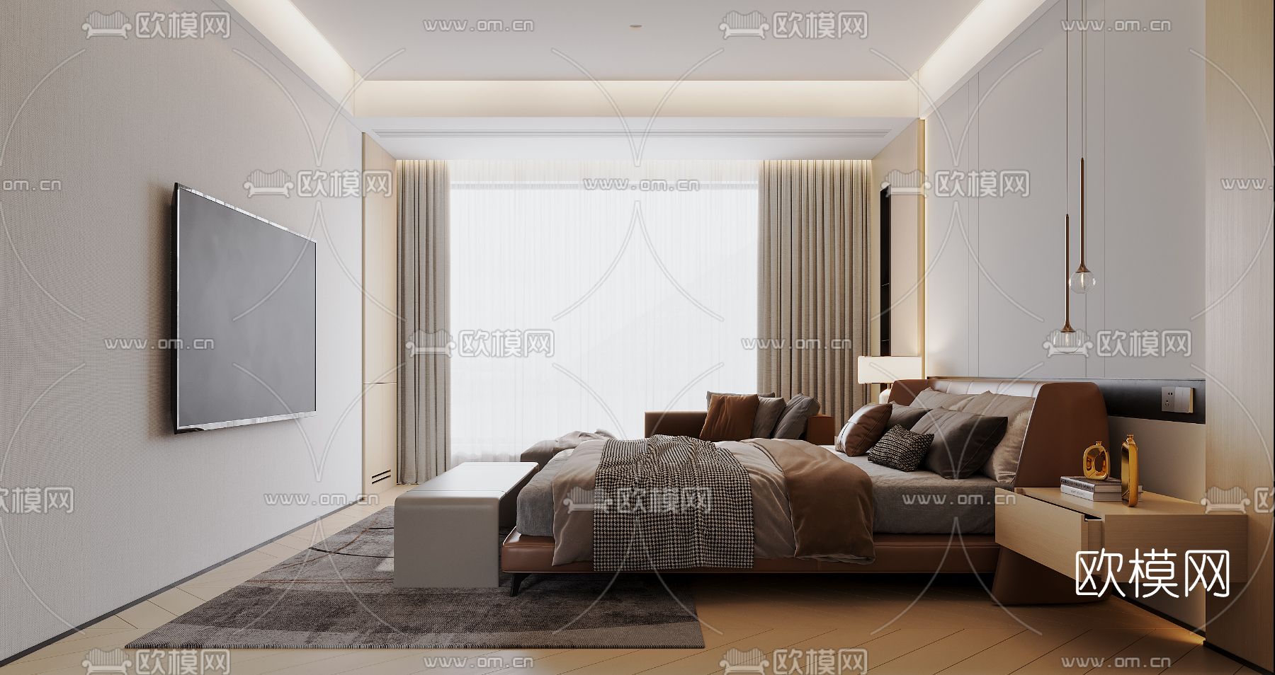 现代卧室3d模型