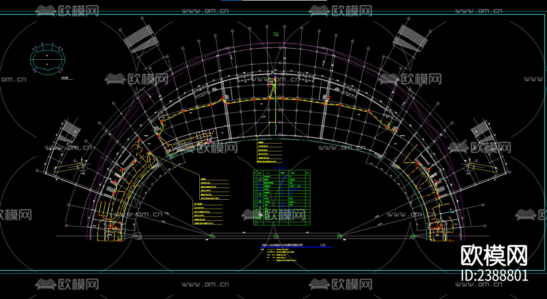 框架甲级某会展中心CAD施工图下载（渲染图5）