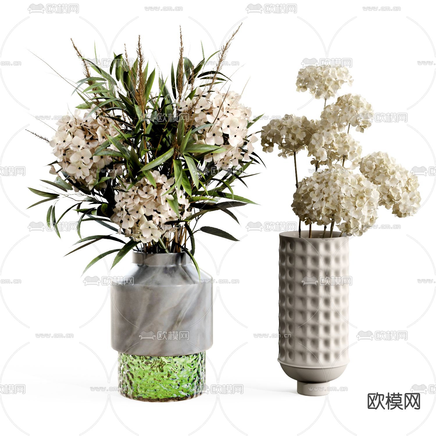 水养绿植  花瓶花艺 插花3d模型下载