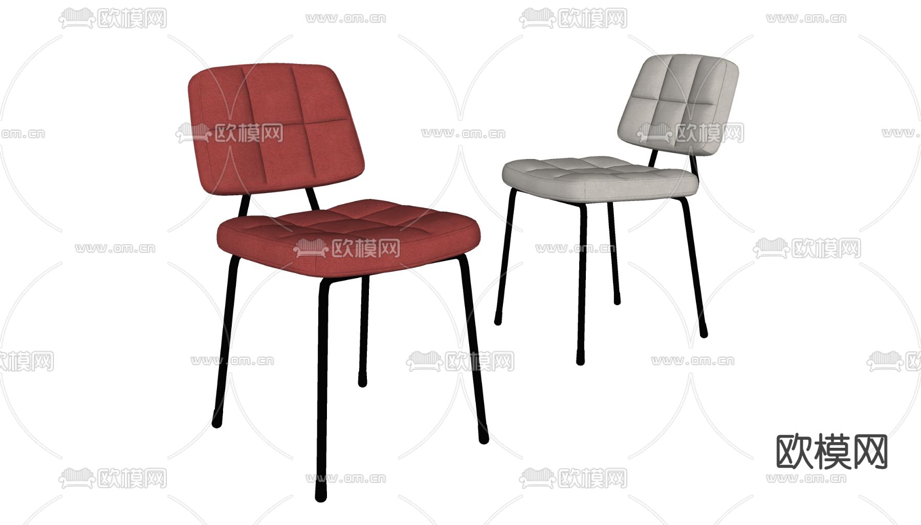 现代单椅子su模型下载（渲染图2）