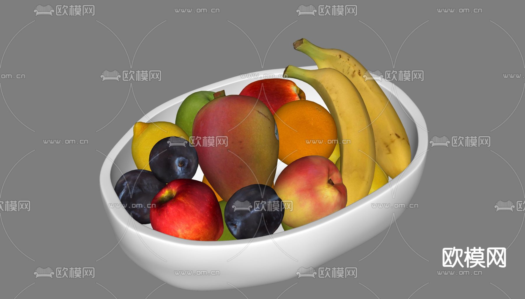 水果拼盘su模型下载（渲染图2）