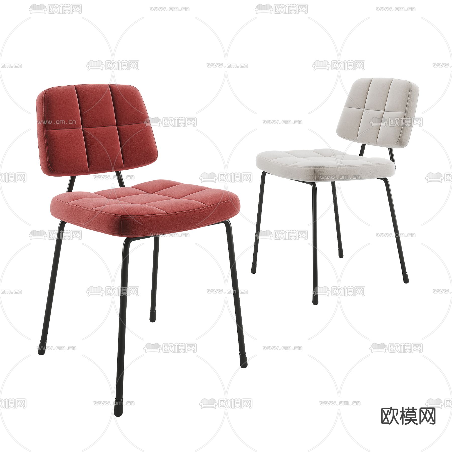 现代单椅子su模型下载（渲染图1）