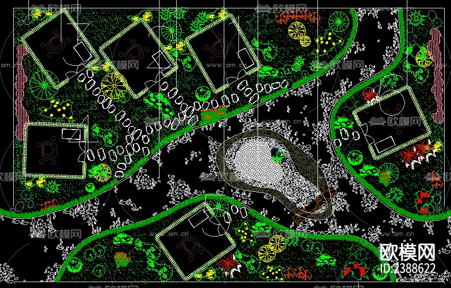 屋顶花园CAD施工图下载
