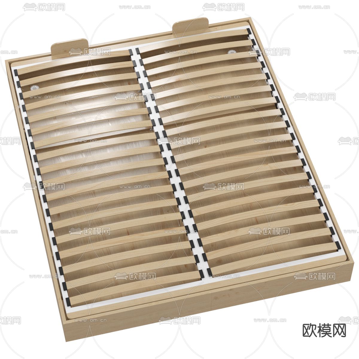 实木床箱 床架 排骨架3d模型下载（渲染图5）