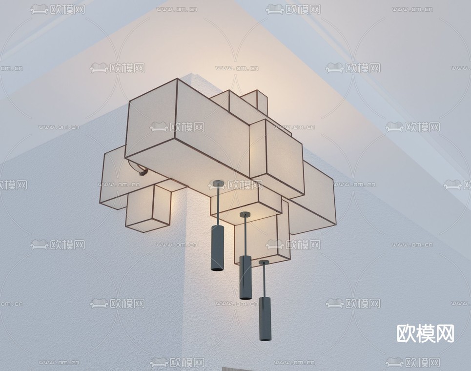 现代几何转角壁灯免费3d模型下载_ID12216970_3dmax免费模型-欧模网