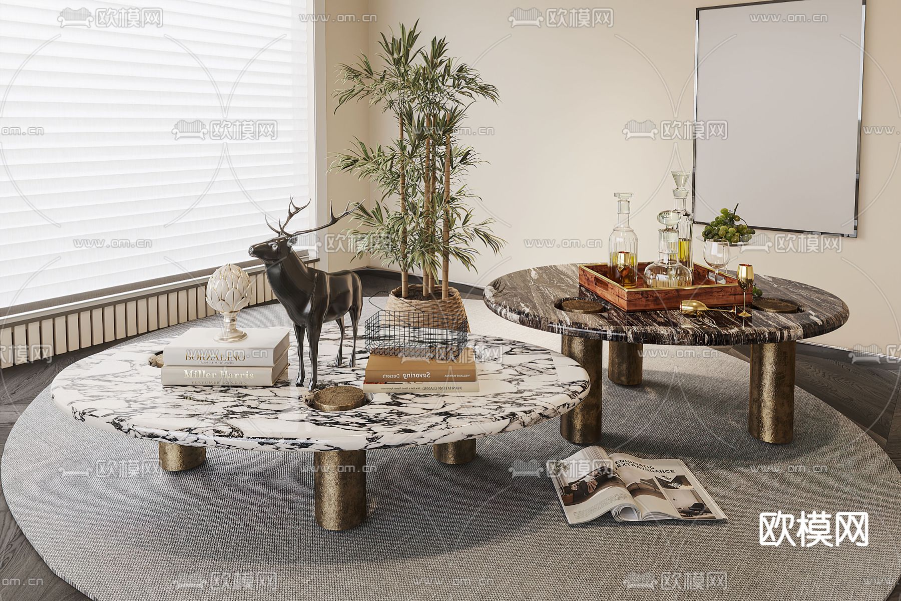 Minotti 米洛提 茶几su模型下载_ID12212864_sketchup模型下载-欧模网