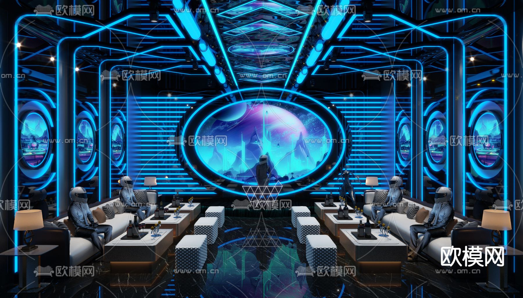 现代ktv包房3d模型下载