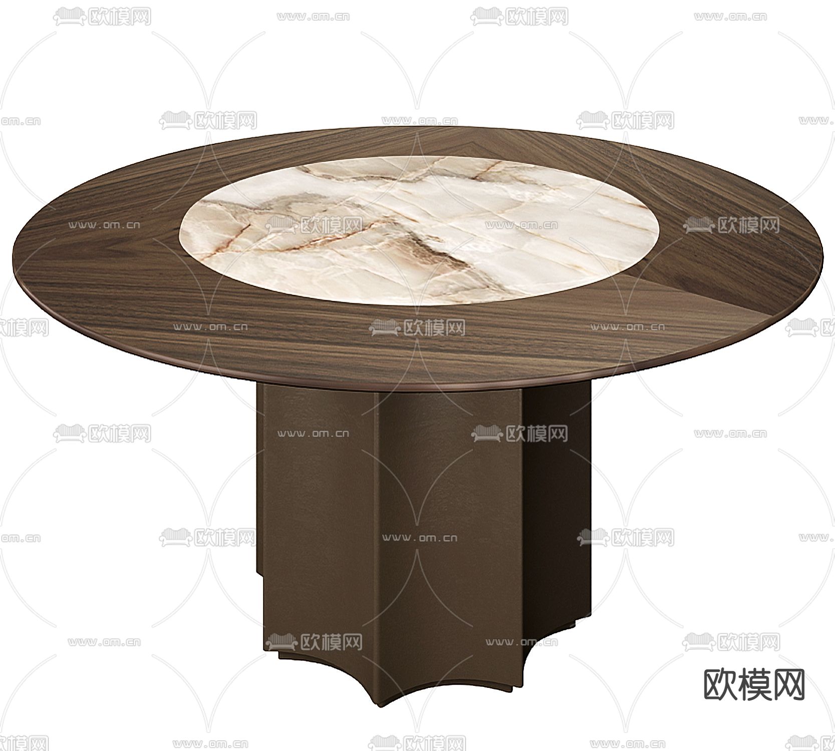 Minotti 圆形餐桌3d模型下载