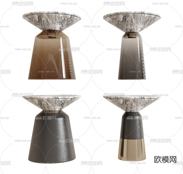 圆几 边几3d模型下载