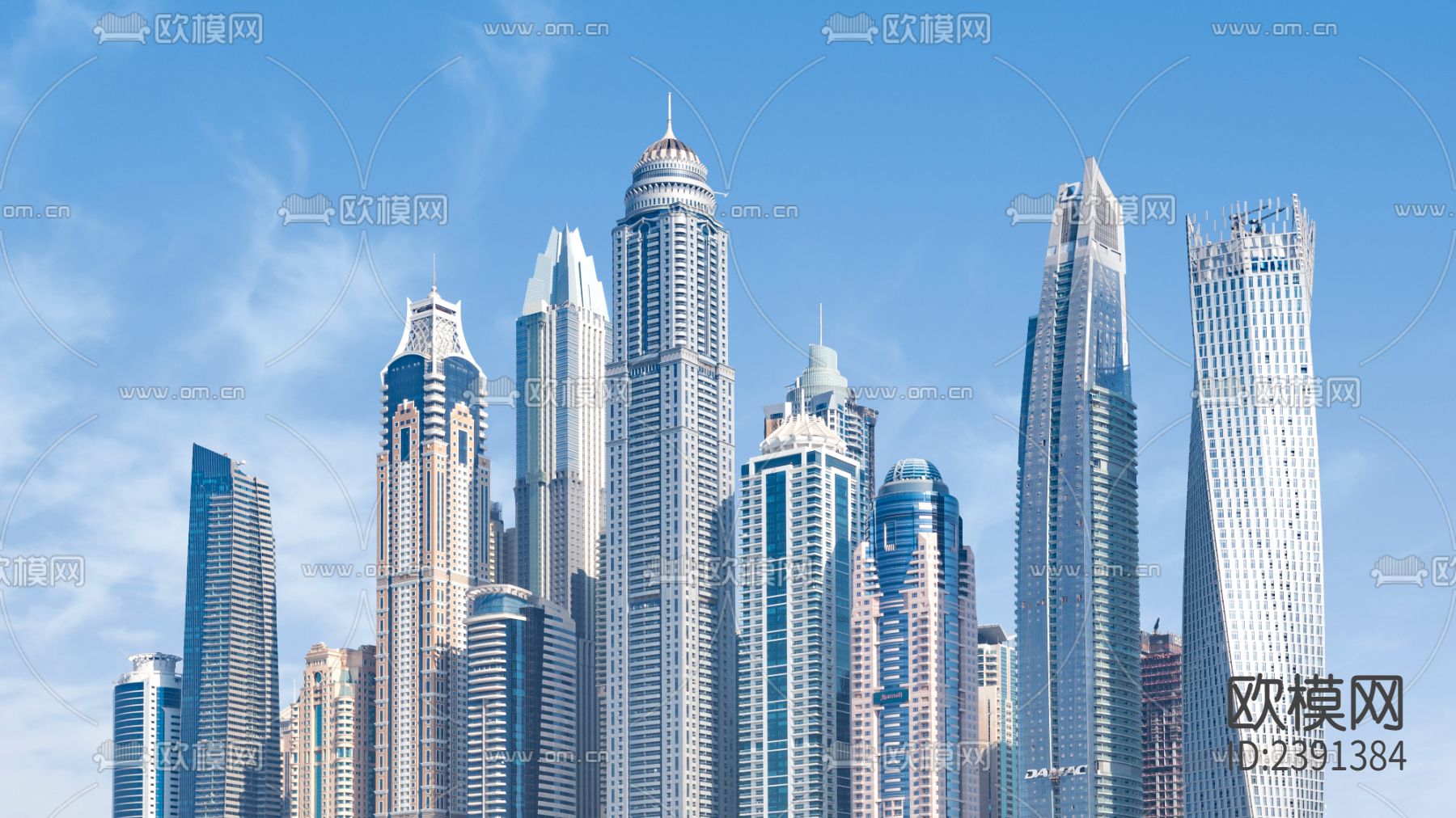 外景贴图 远景 城市 窗景-免费3dmax模型库-欧模网