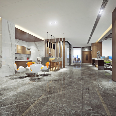  现代办公茶水间 休息区su模型 