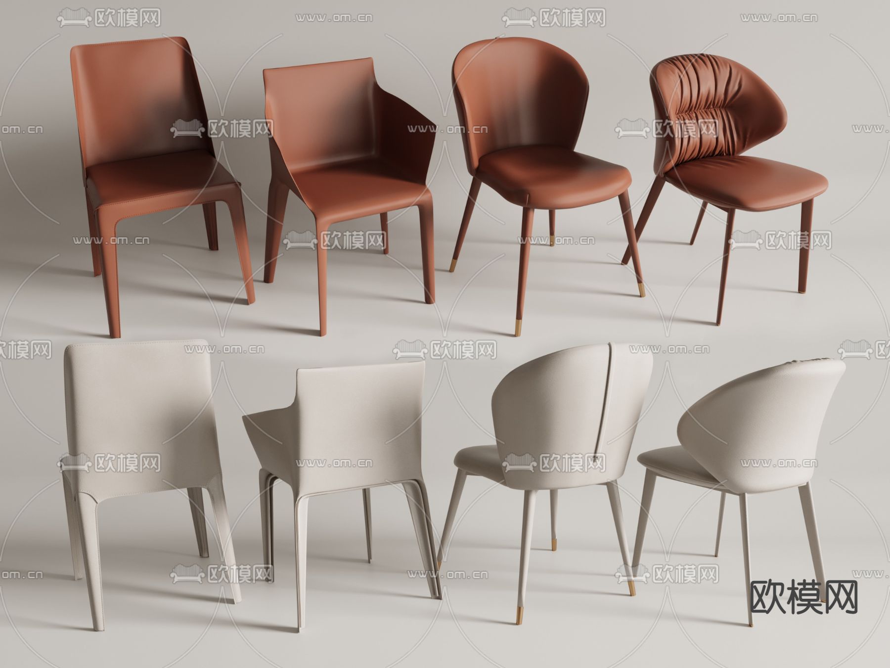 现代单椅子 餐椅3d模型下载