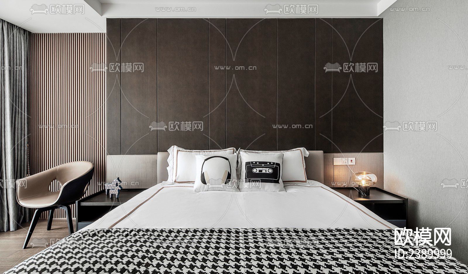 大平层豪宅CAD施工图下载（渲染图7）