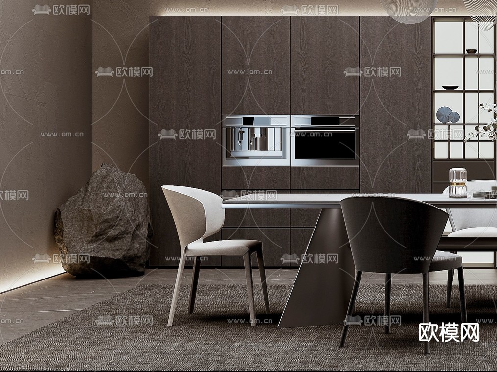 米洛提Minotti餐桌 餐厅3d模型下载_ID12217683_3dmax免费模型-欧模网