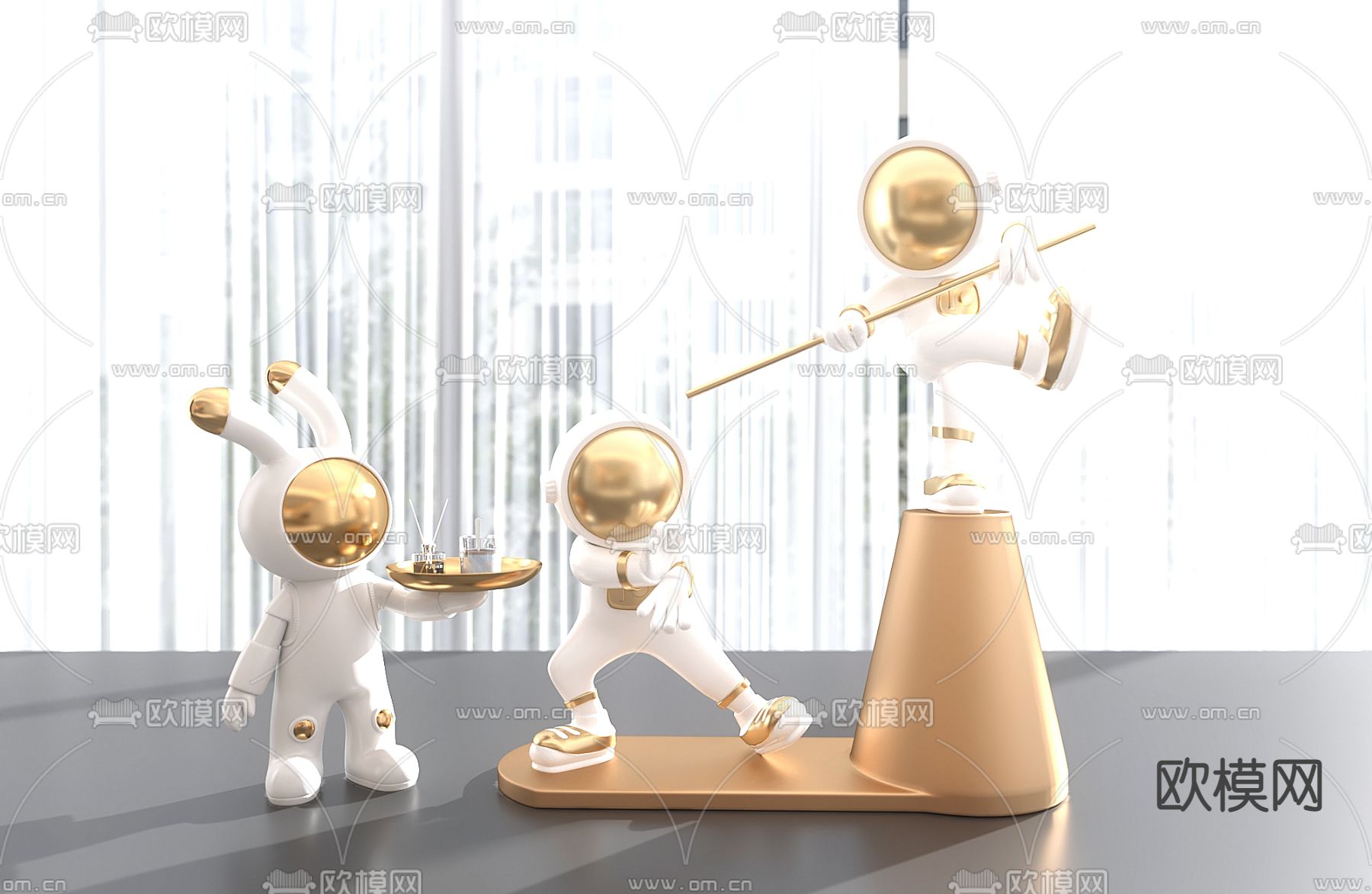 太空人潮玩 摆件3d模型下载