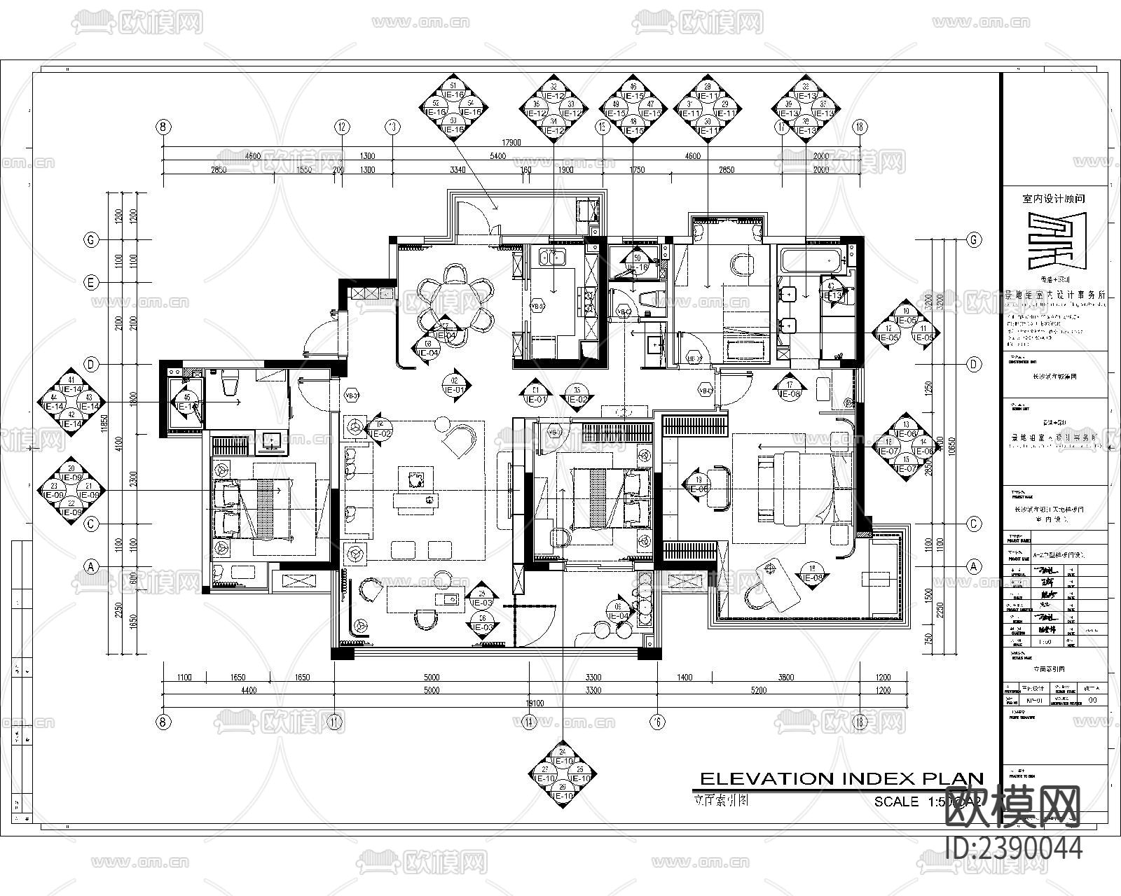 大平层豪宅CAD施工图下载（渲染图5）