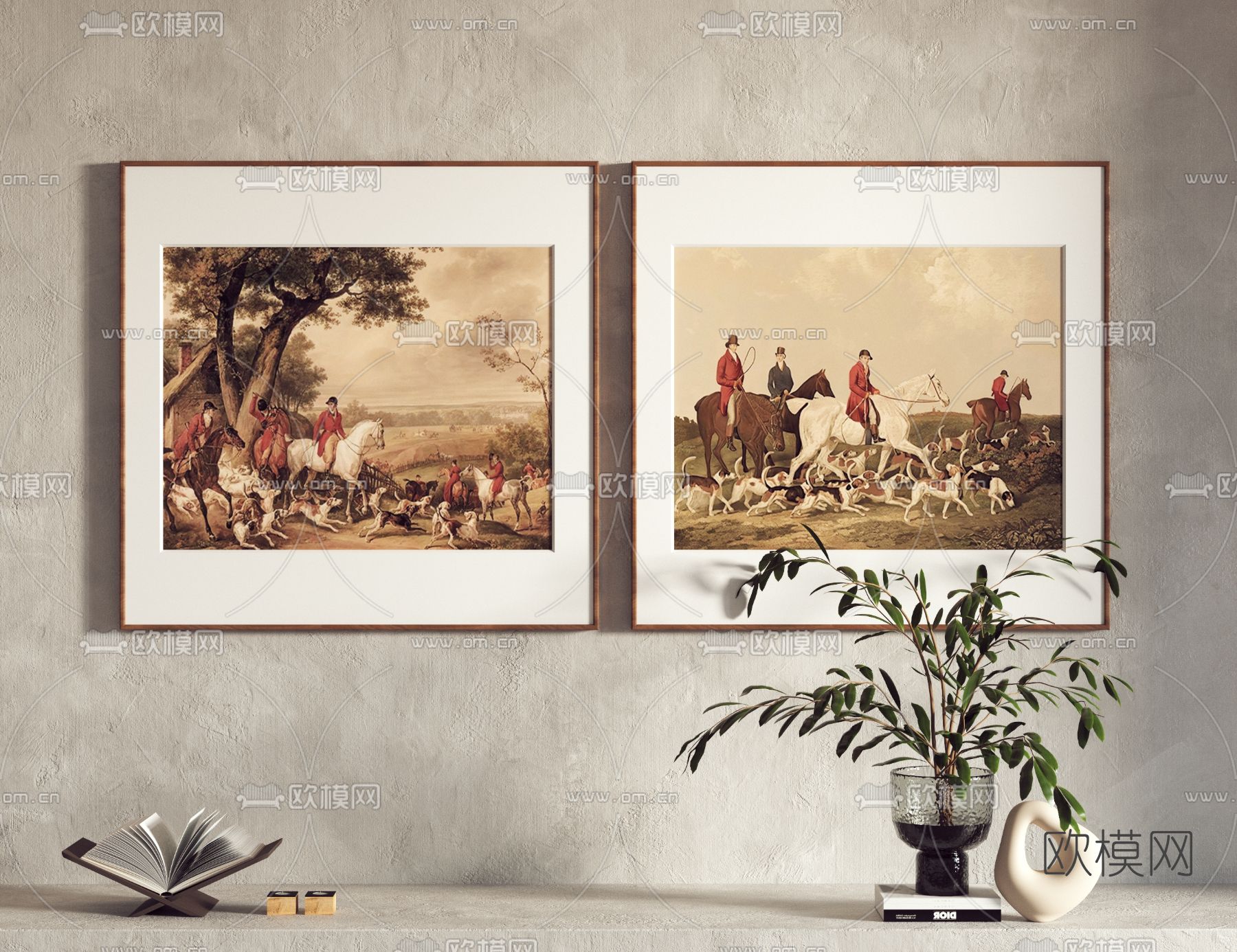 北欧装饰画3d模型下载