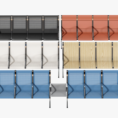  现代等候区座椅su模型 