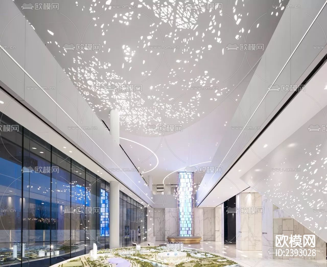 杭州壹号院美学馆CAD施工图下载（渲染图2）