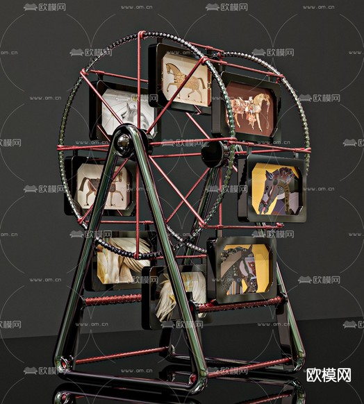 工业风装饰摆件免费3d模型下载