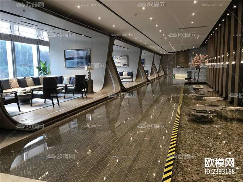 售楼处样板间CAD施工图 实拍图-免费3dmax模型库-欧模网