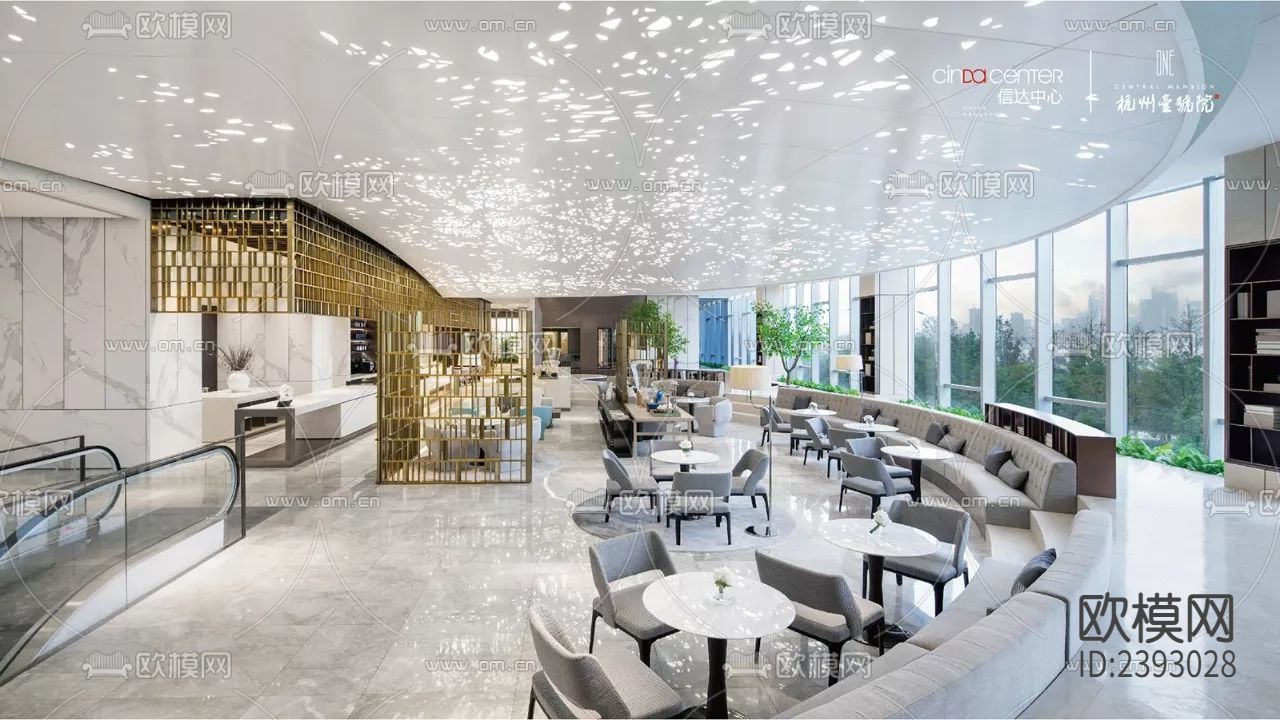 杭州壹号院美学馆CAD施工图下载（渲染图1）