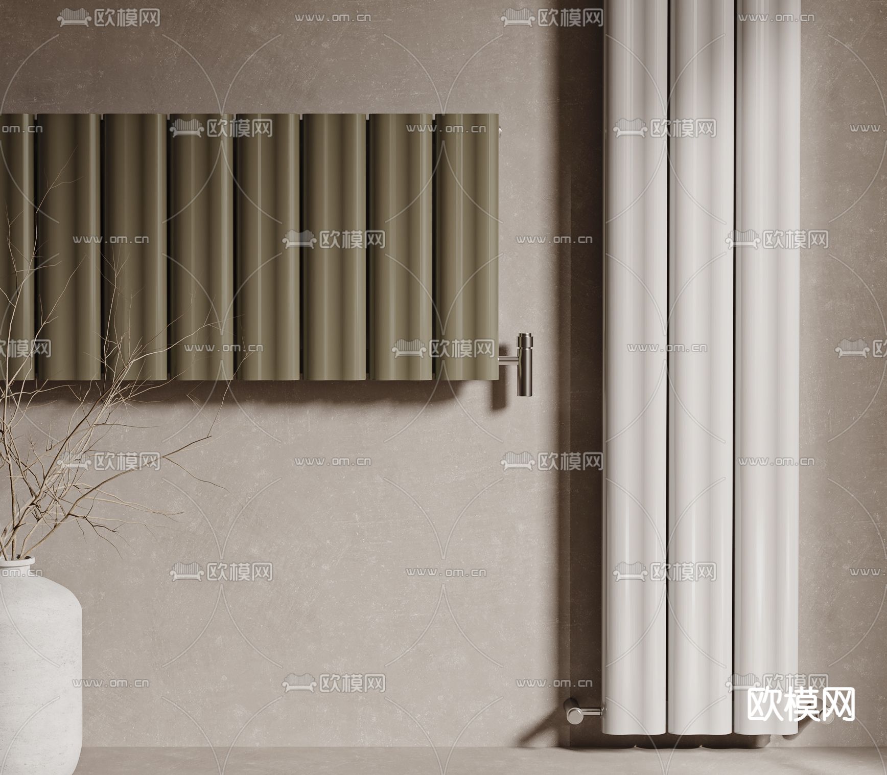 暖气片 取暖器3d模型下载（渲染图1）