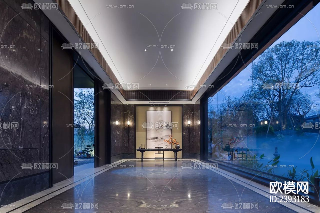 售楼处样板间CAD施工图下载（渲染图2）