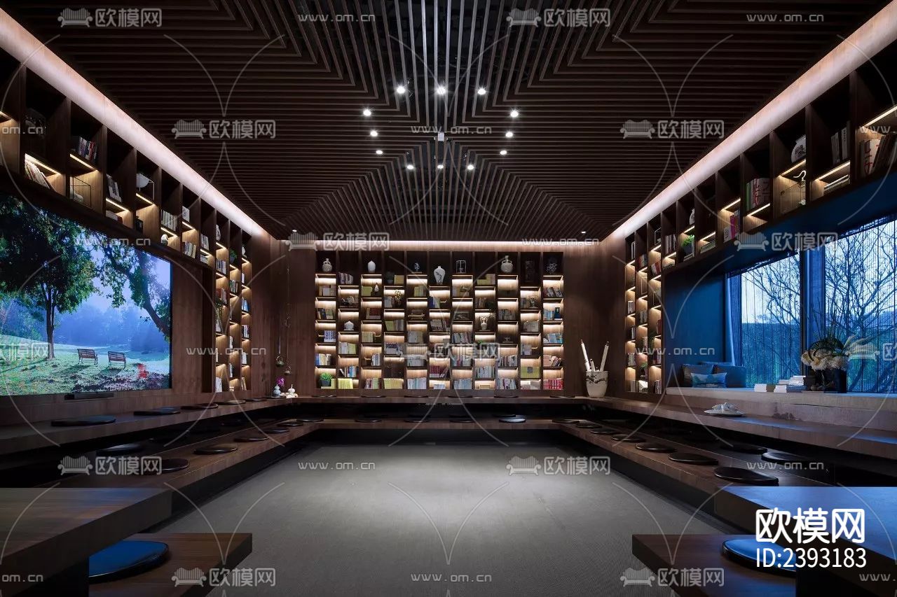 售楼处样板间CAD施工图下载（渲染图8）