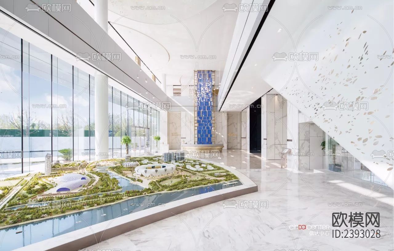 杭州壹号院美学馆CAD施工图下载（渲染图6）