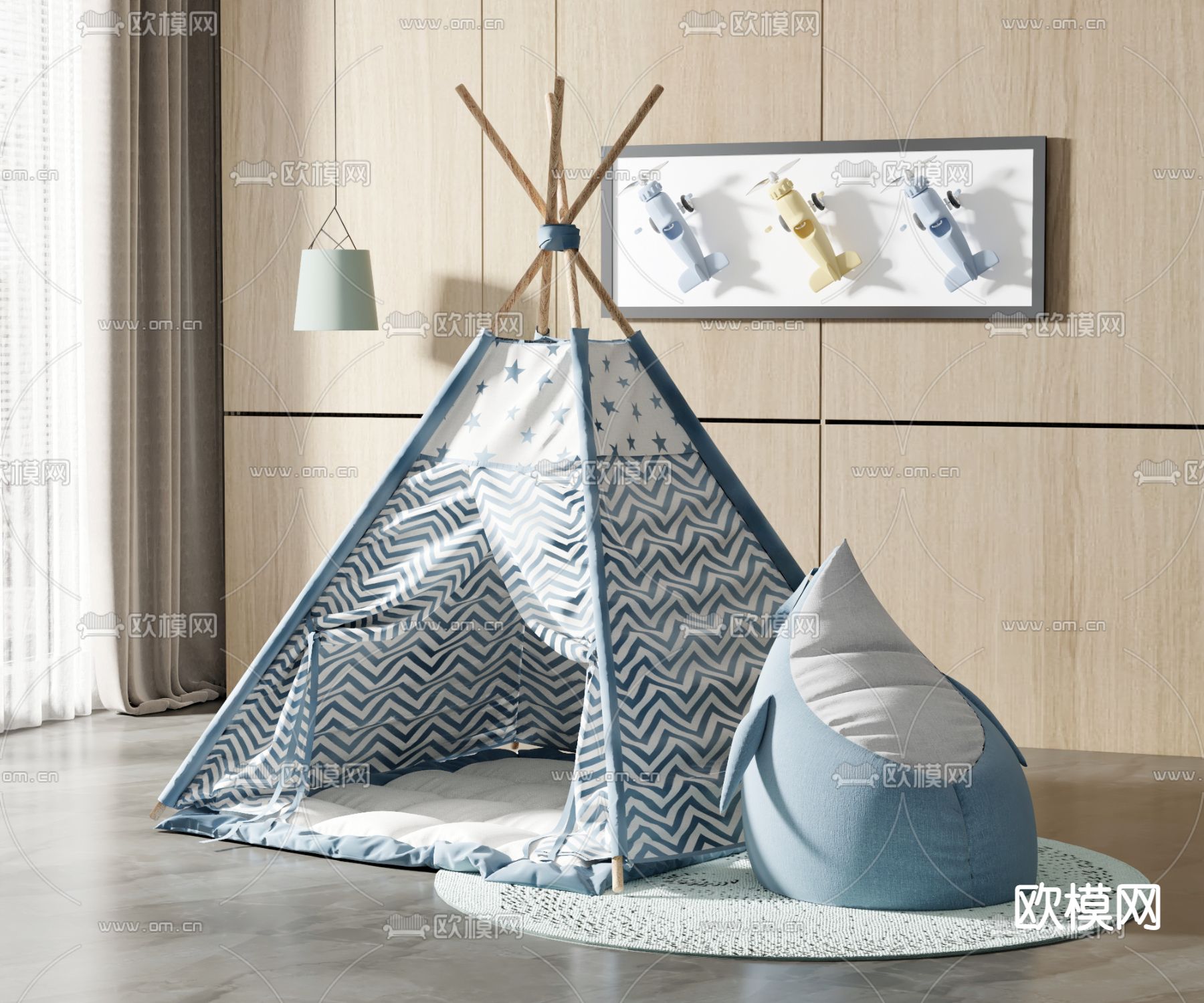 儿童帐篷3d模型下载