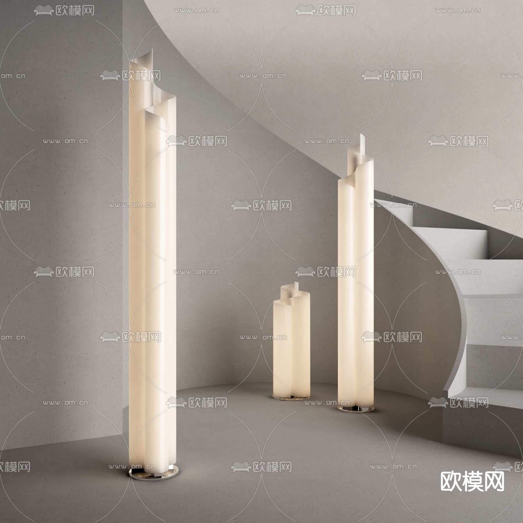 现代落地灯3d模型