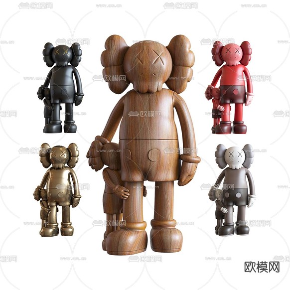 kaws潮流雕塑 摆件3d模型下载