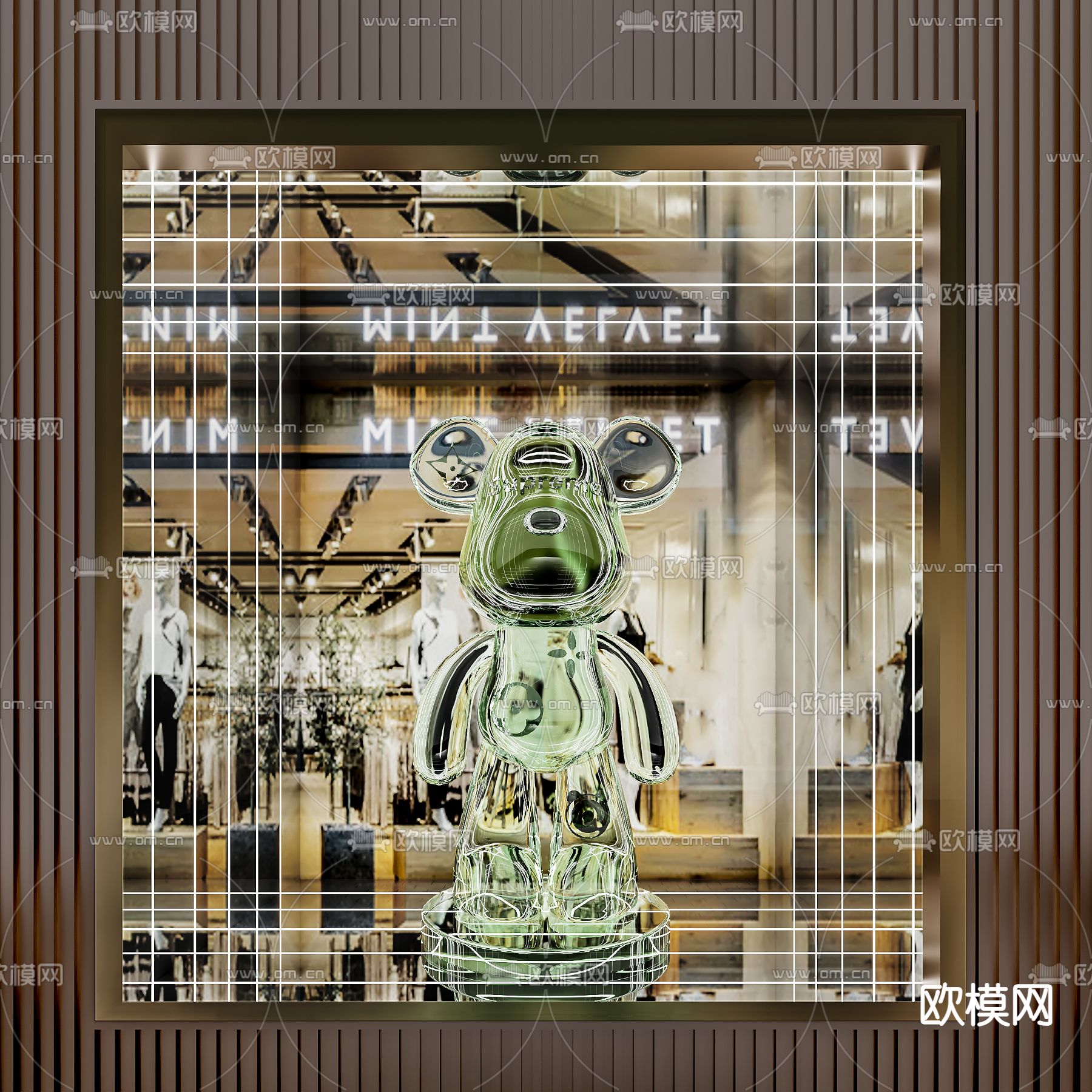 暴力熊橱窗3d模型下载（渲染图1）