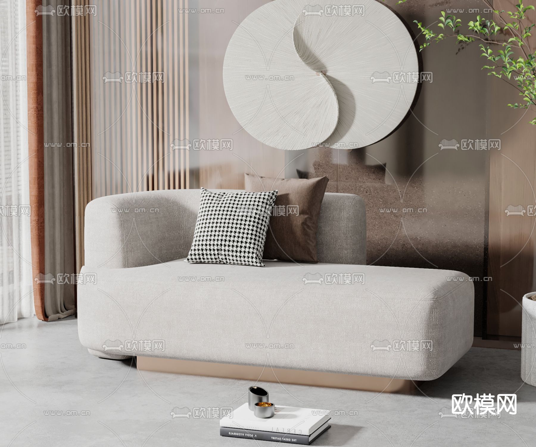 现代贵妃沙发3d模型