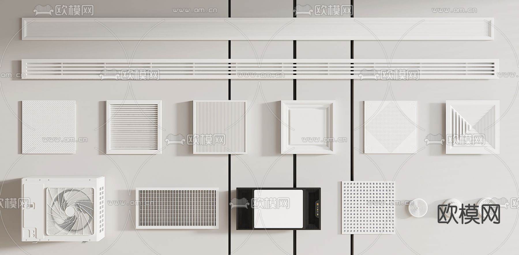 空调外机 出风口3d模型下载