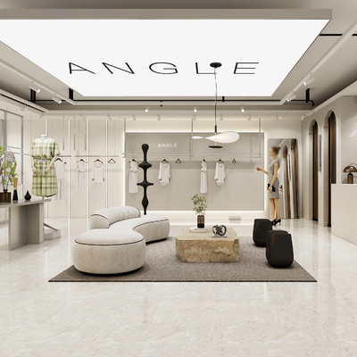  现代女装 服饰店su模型 