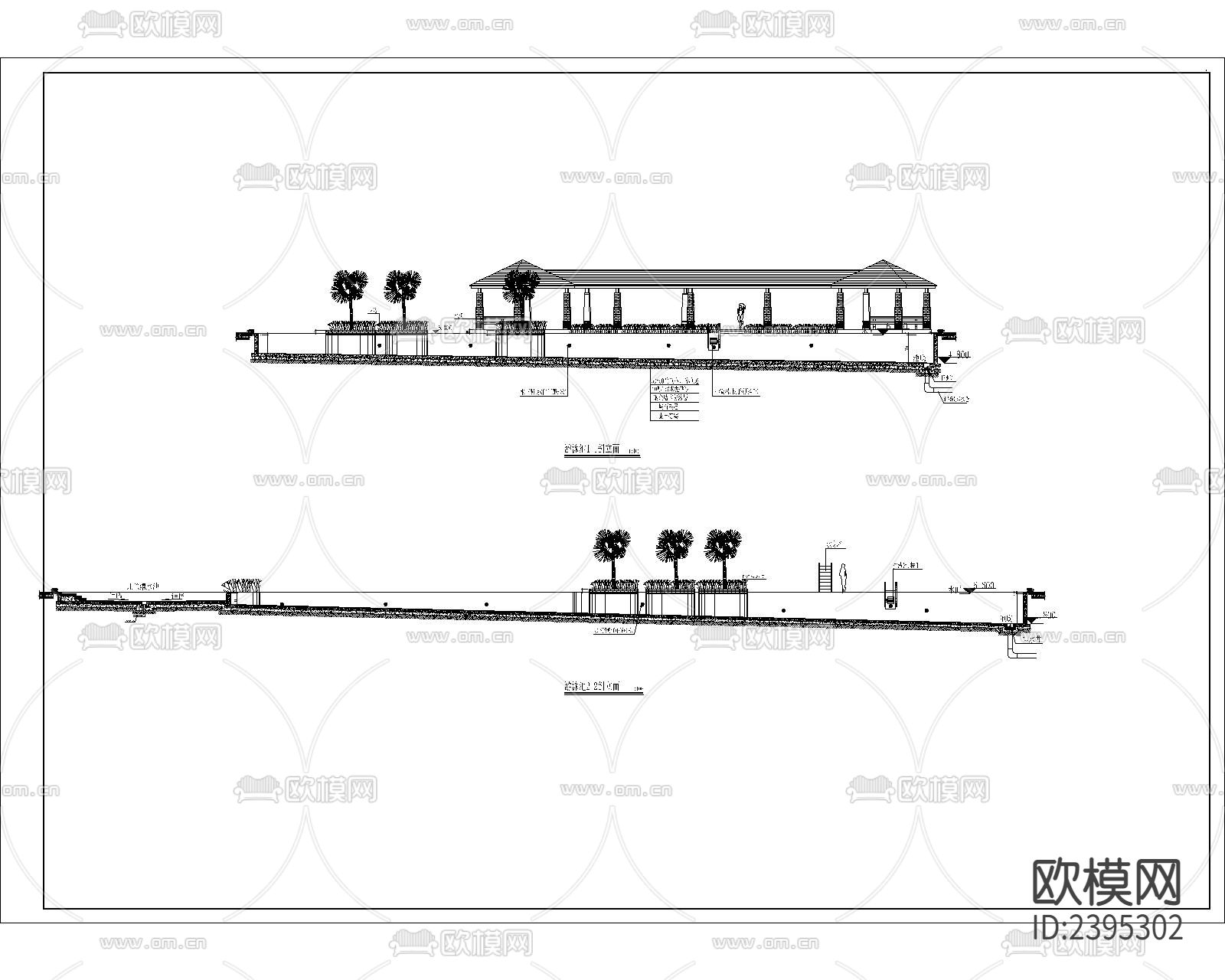 度假村游泳池节点大样下载（渲染图4）